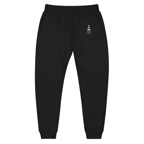 unisex fleece sweatpants black back 647548934eaae