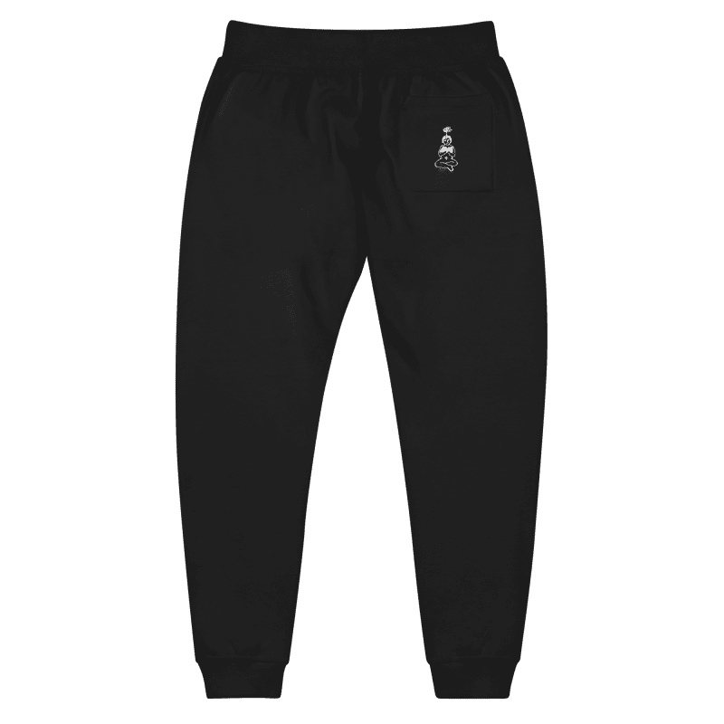 unisex fleece sweatpants black back 647548934eaae